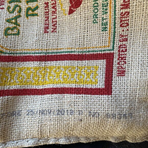 Himalayan Basmati Burlap Bag. Double Zipper. Handles. Tote Bag. Farmers Market. - Picture 8 of 10